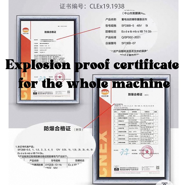 Explosion-proof certificate for the whole machine Explosion-proof certificate for the whole machine